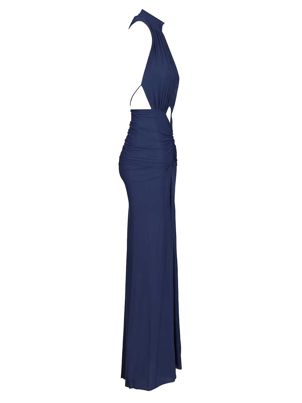 MINA Blue Jersey Polyamide Elastan Dress