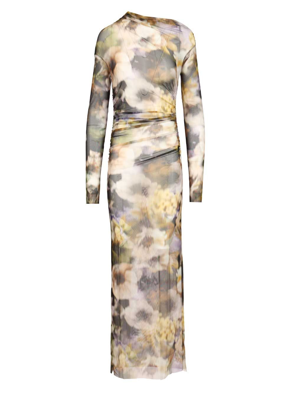 YARA SHEER Multicolor Tulle Polyamide Elastan Dress