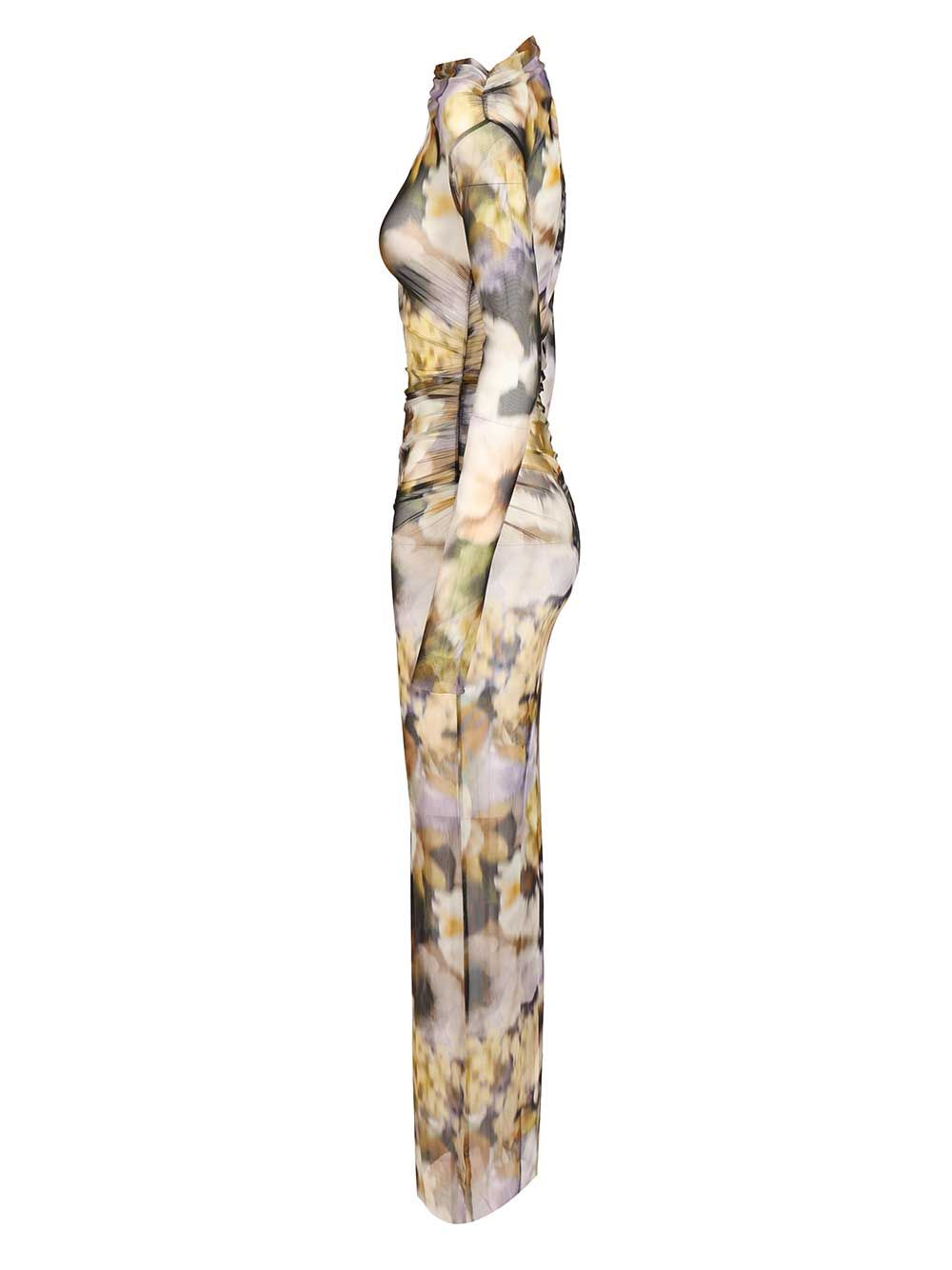 YARA SHEER Multicolor Tulle Polyamide Elastan Dress