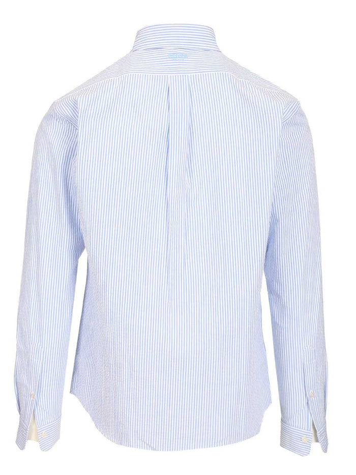 Boke Flowers Shirt Light Blue Cotton