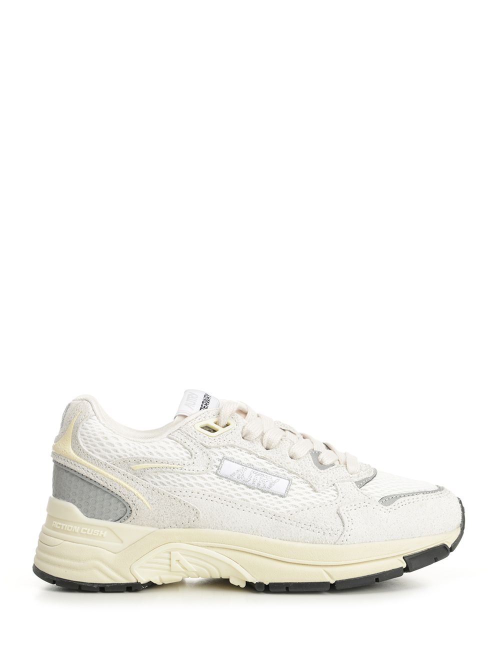 Hyperway sneaker in mesh and suede White