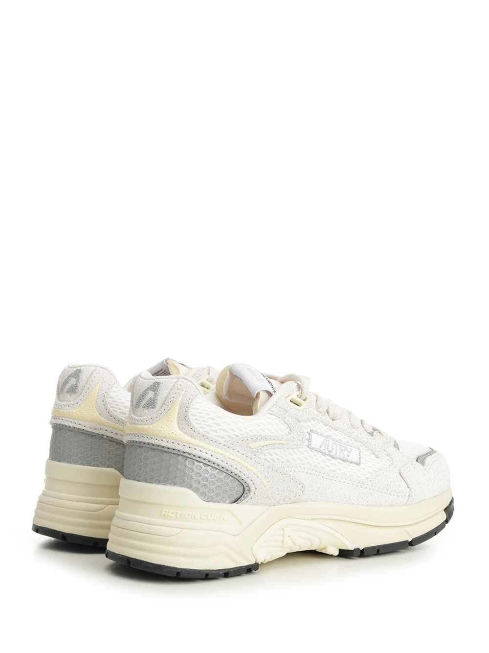 Hyperway sneaker in mesh and suede White