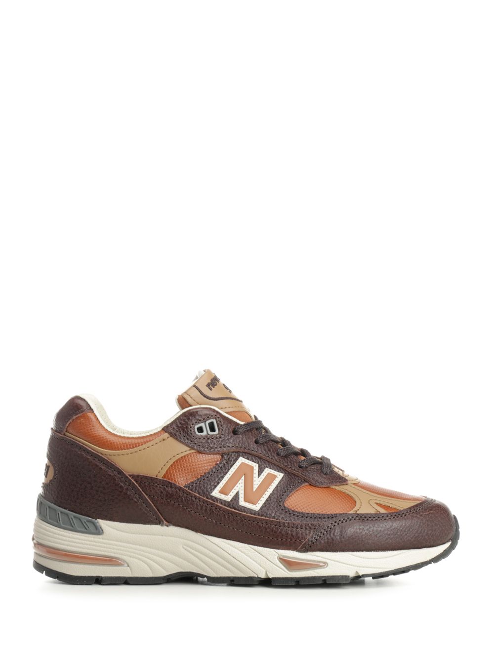 991 CHOCOLATE PLUM - CARAMEL CAFE LEATHER Brown Premium Sneaker