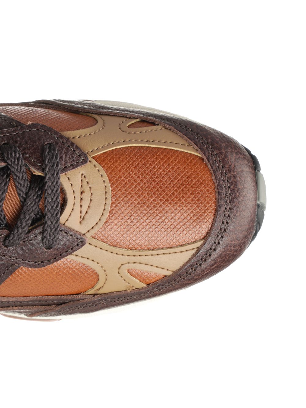991 CHOCOLATE PLUM - CARAMEL CAFE LEATHER Brown Premium Sneaker