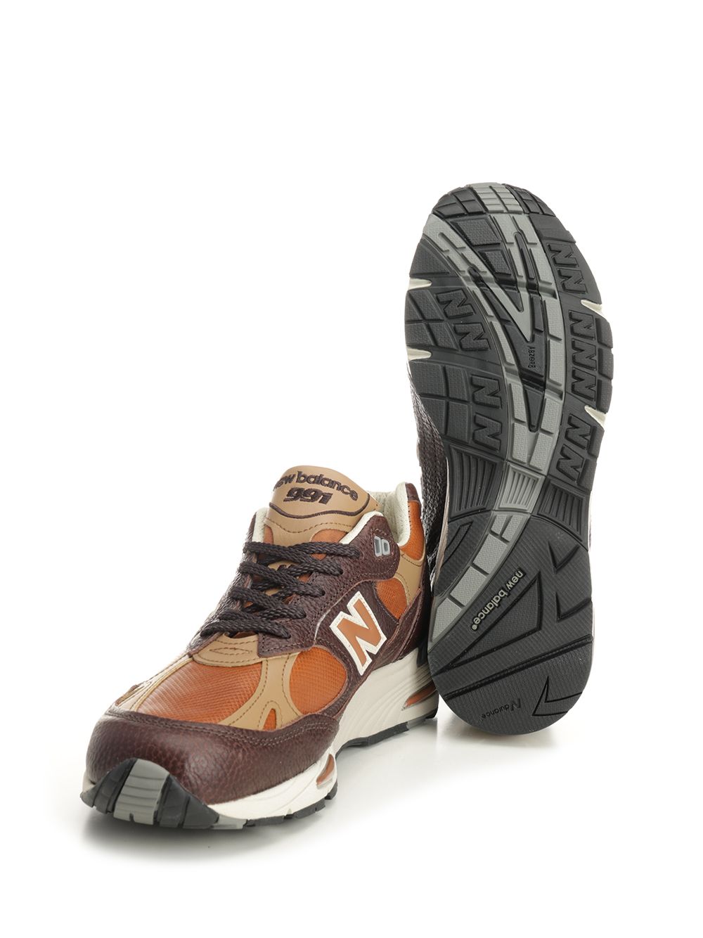 991 CHOCOLATE PLUM - CARAMEL CAFE LEATHER Brown Premium Sneaker