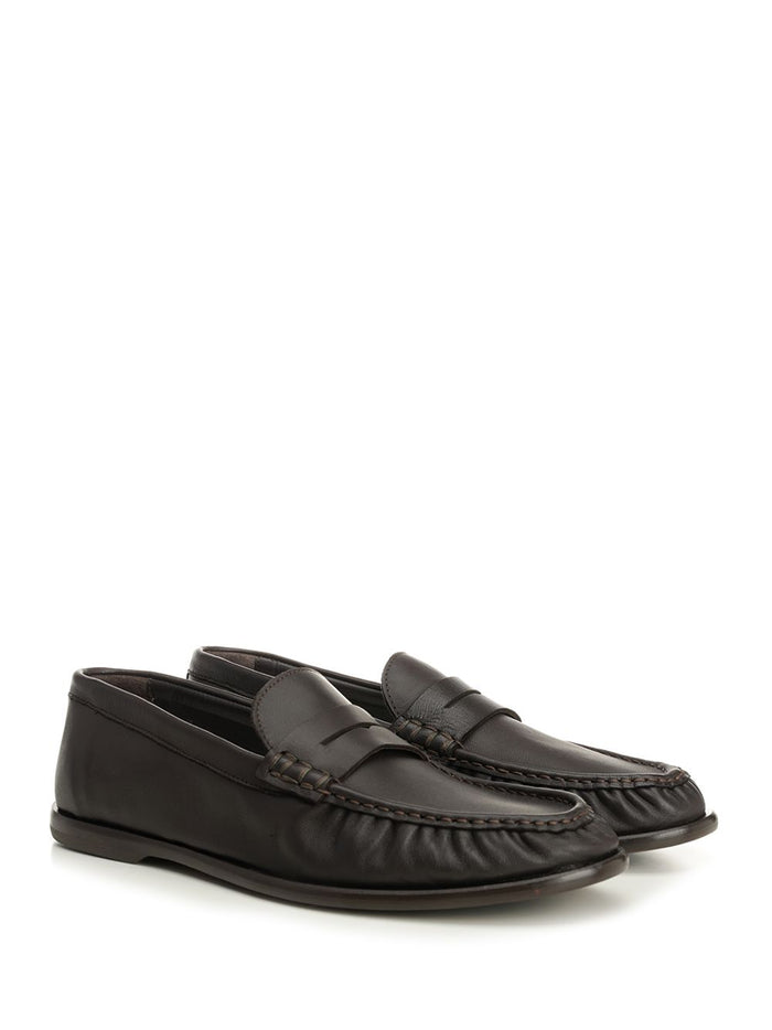 Faraon Loafers Brown Cow Leather Upper/rubber Sole Scarpe Basse