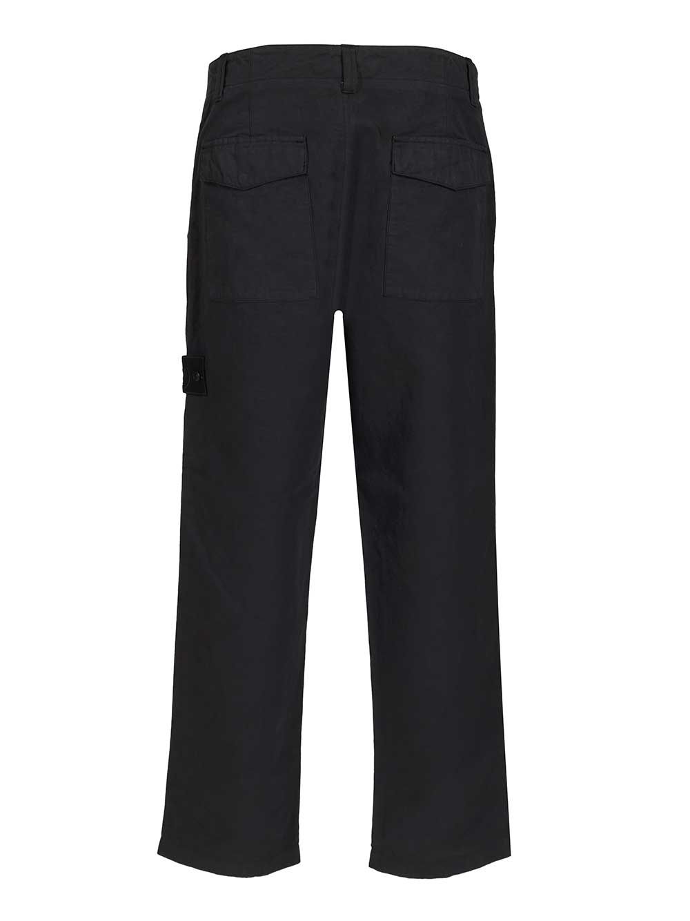 Ghost Trousers Blue Linen Cotton