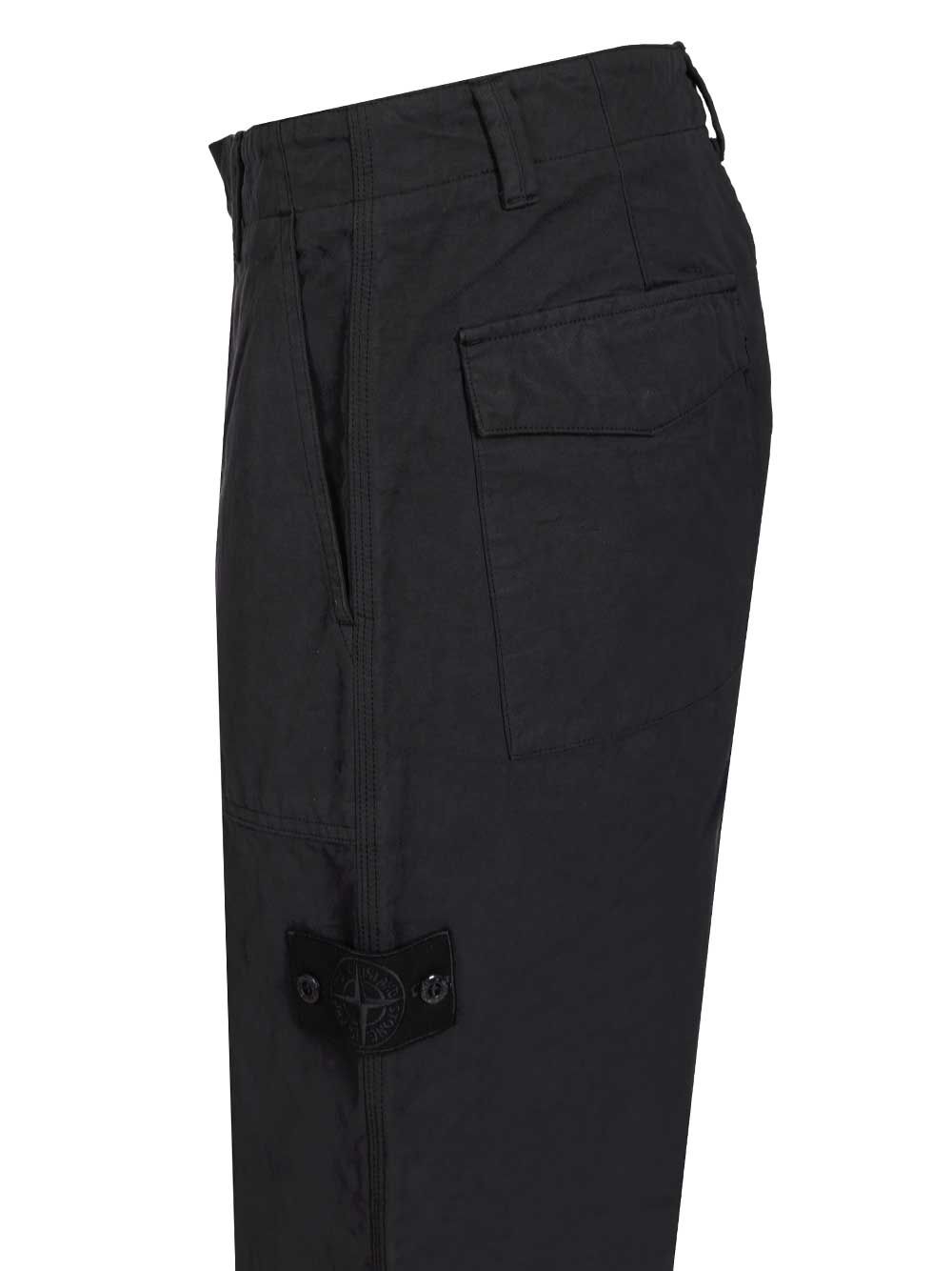 Ghost Trousers Blue Linen Cotton