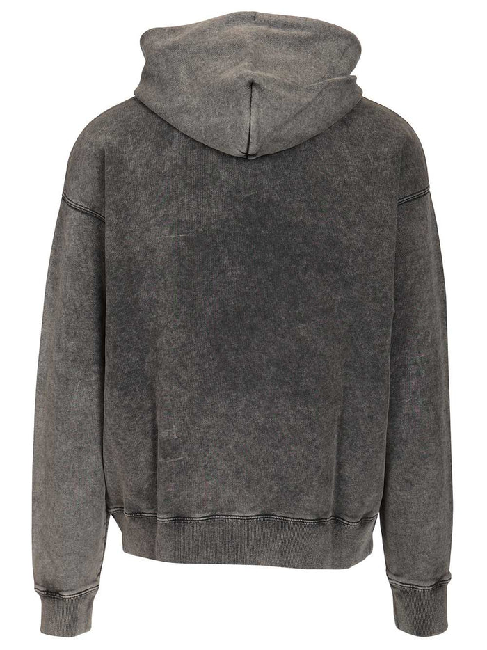 Racing Skate Hoodie Black Cotton Sweatshirts