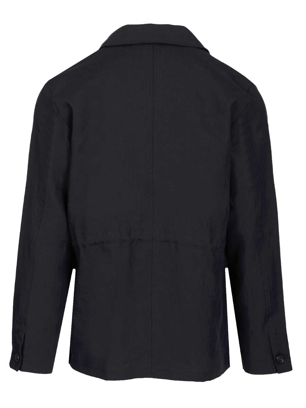 Linen field jacket Blue
