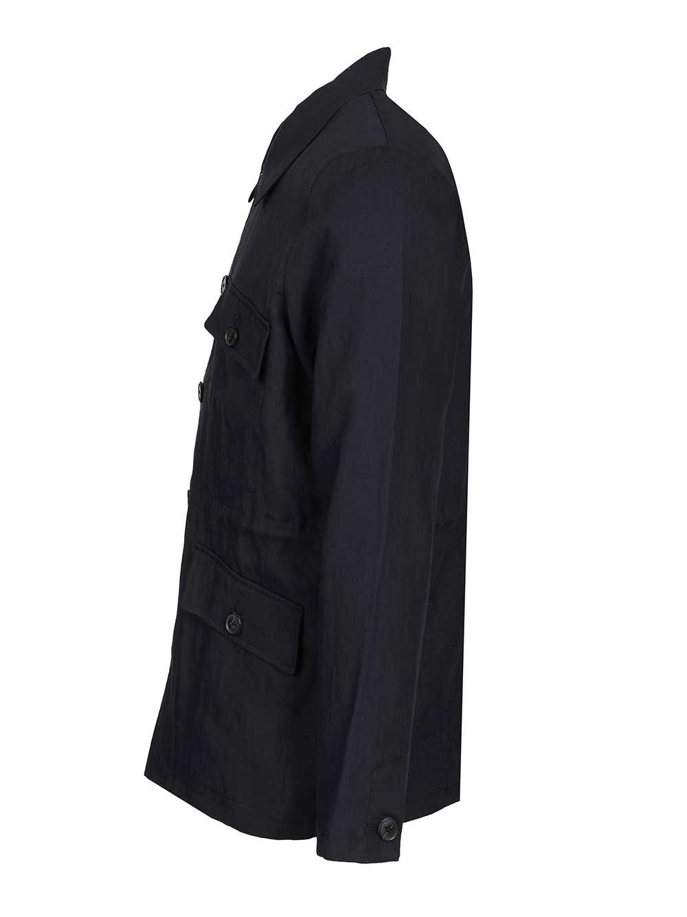 Linen field jacket Blue