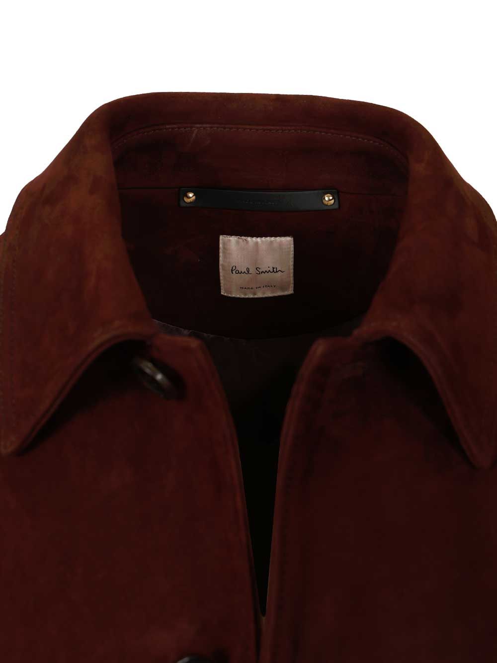 Pleated trucker jacket Brown