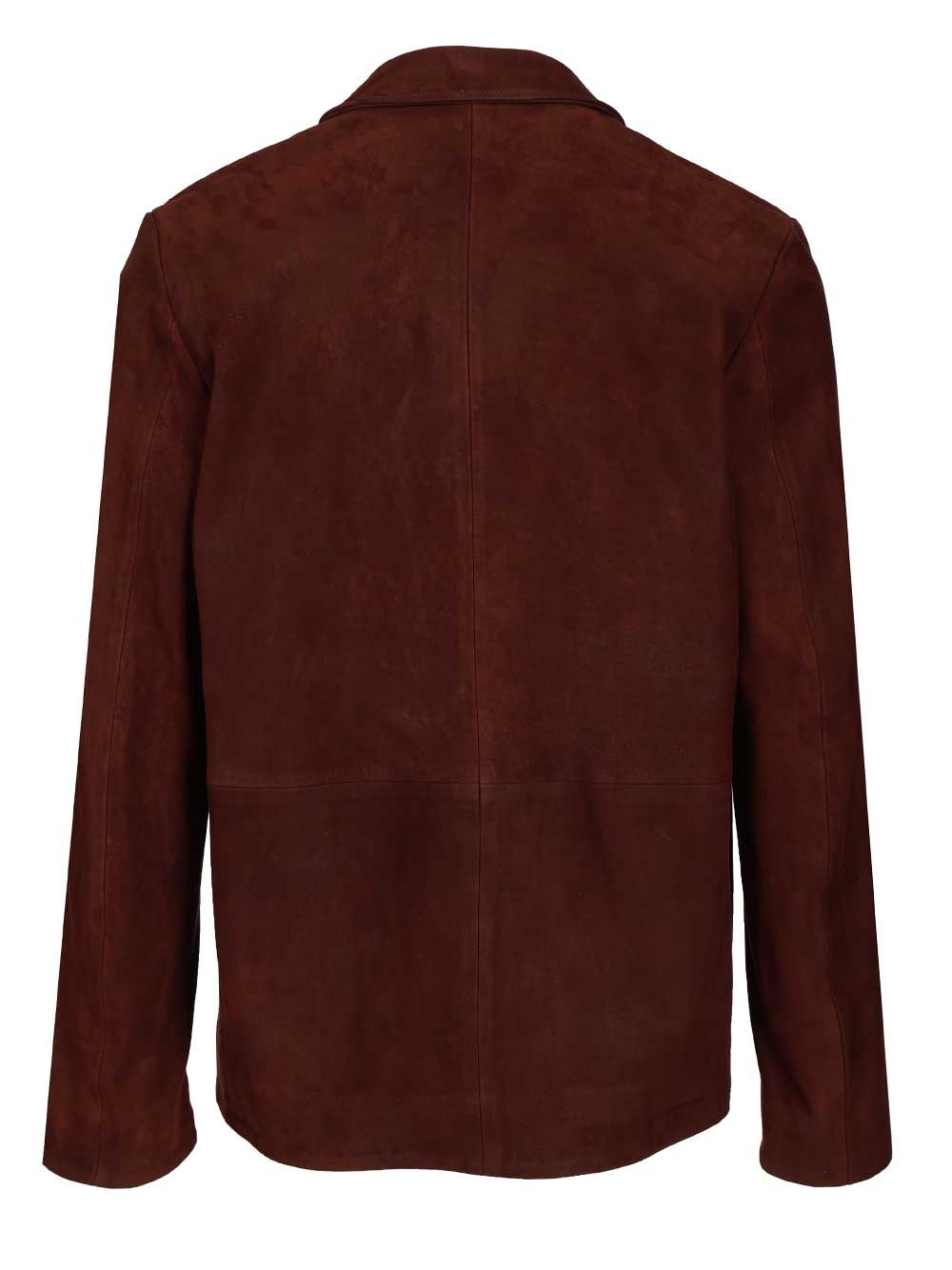 Nubuck leather jacket Brown