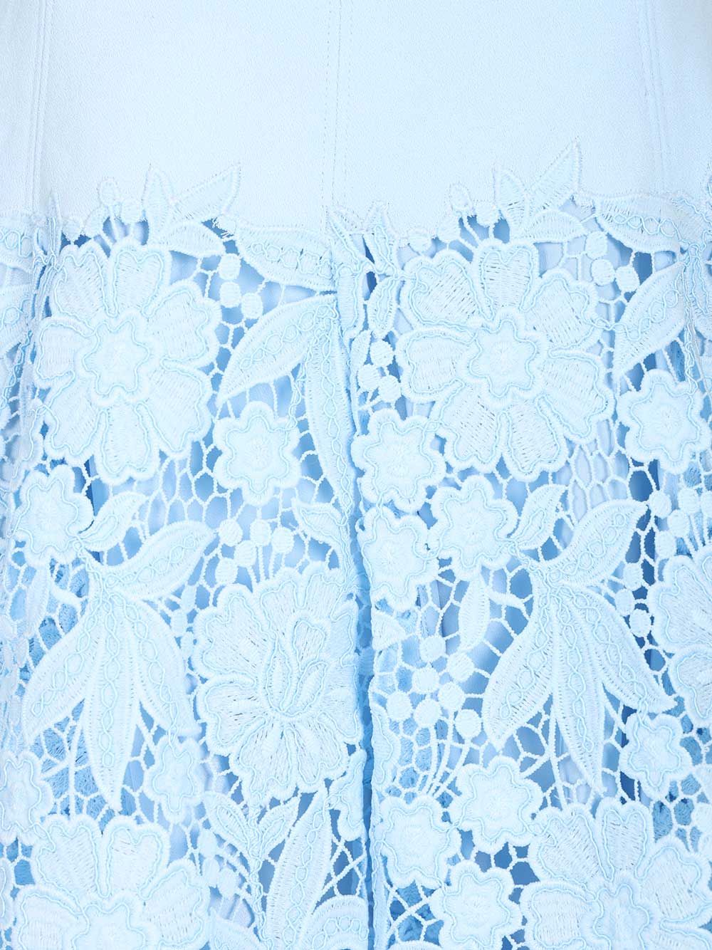 BLUE CREPE LACE MINI DRESS Light
