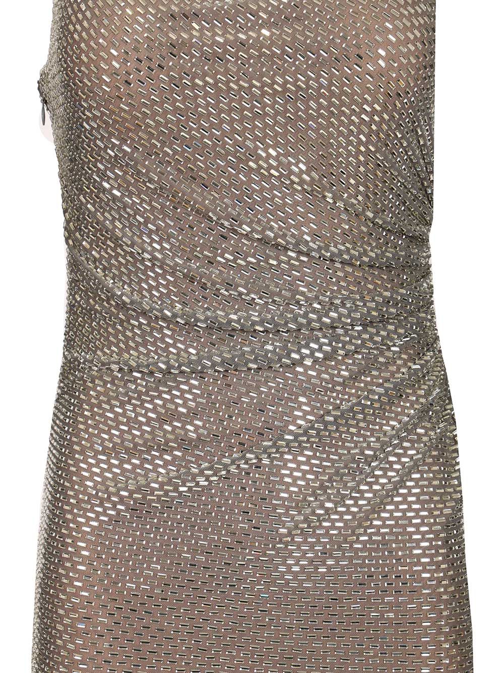 GREY RHINESTONE DRAPE MAXI DRESS Main Pesea Liningpesea