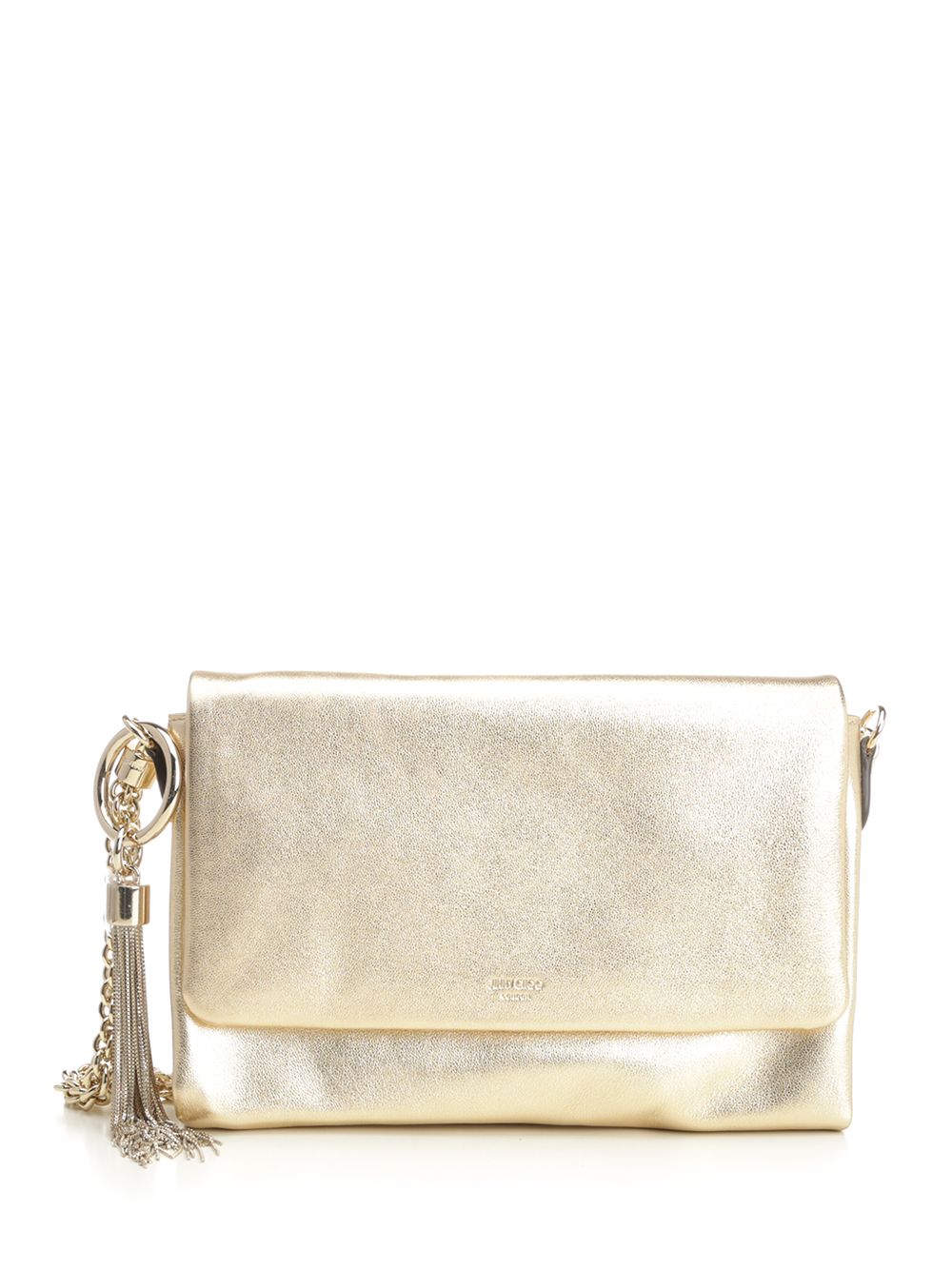 Metallic Nappa Callie Flap Bag Gold Lamb Brass Shoulder