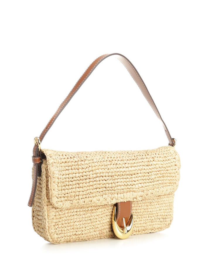 HARLOW RAFFIA SHOULDER BAG Beige Rf Natural