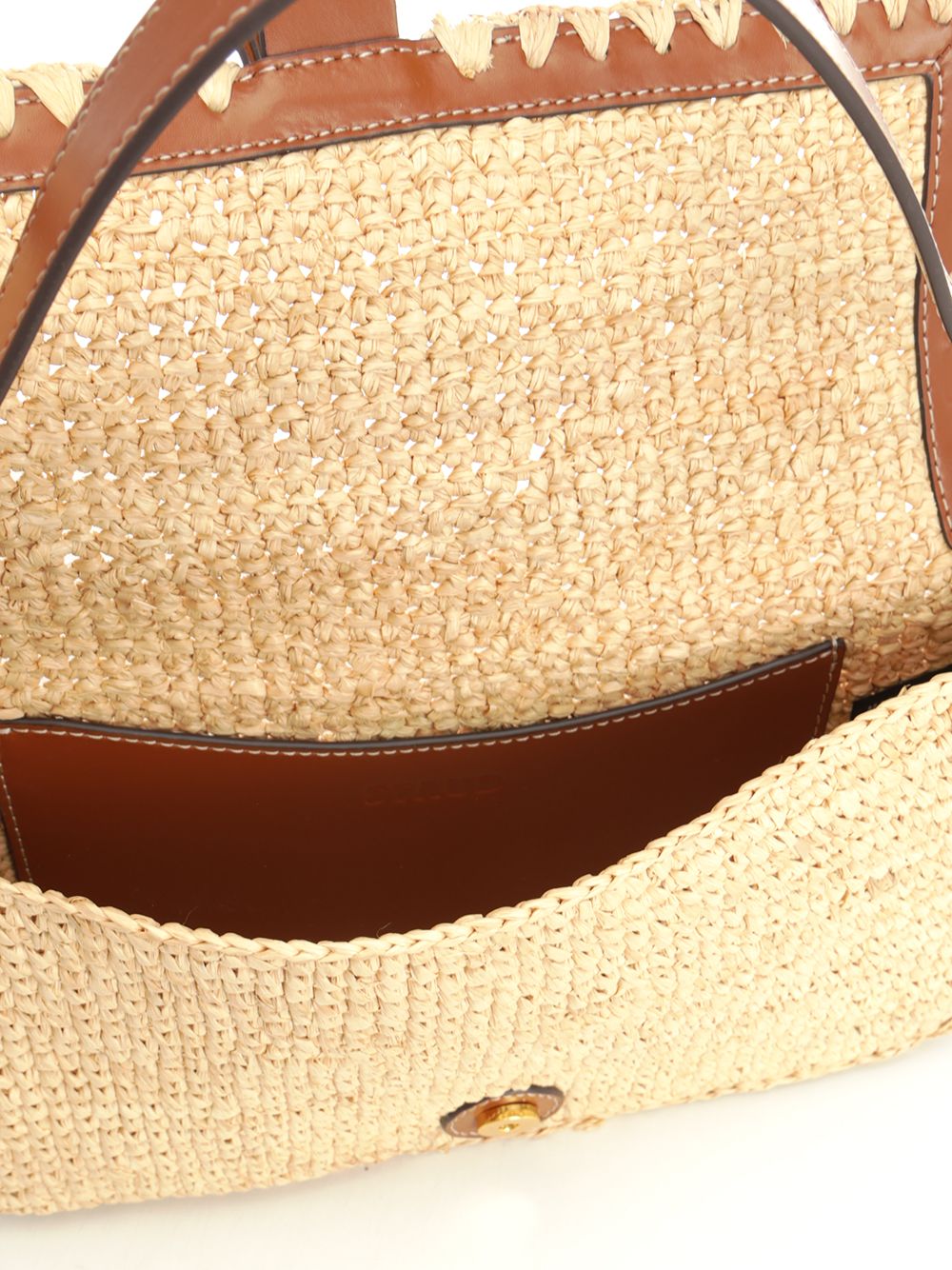 Harlow Raffia Shoulder Bag Beige Rf Natural