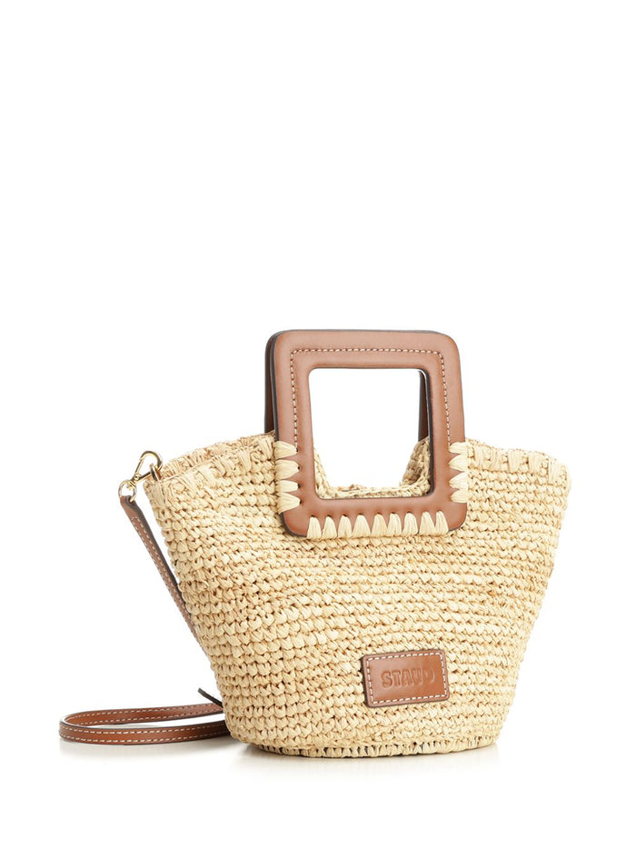 SHIRLEY RAFFIA MINI BUCKET Beige Rf Natural Handbags