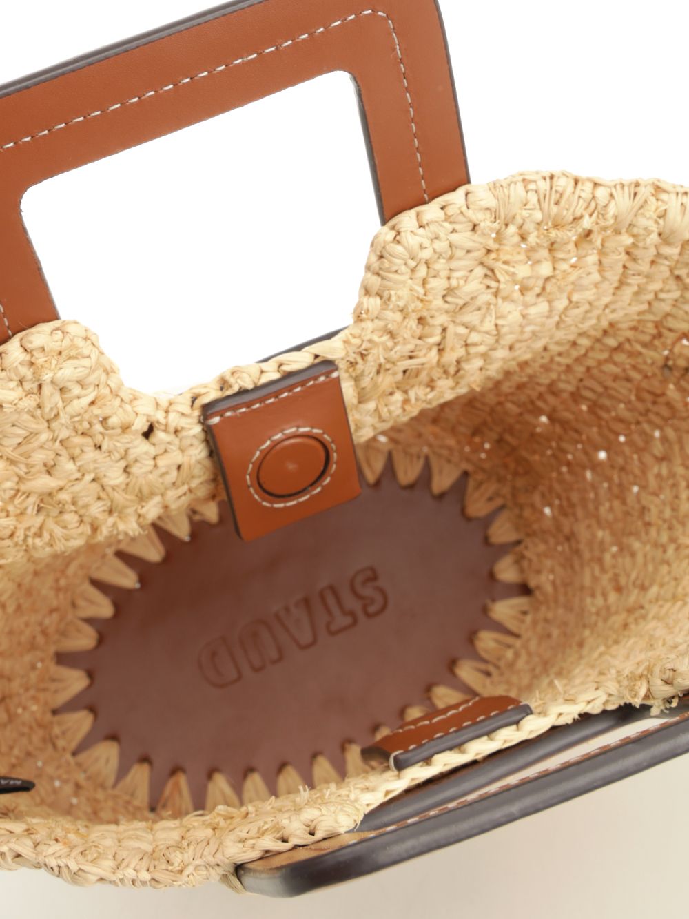 Shirley Raffia Mini Bucket Beige Rf Natural Handbags