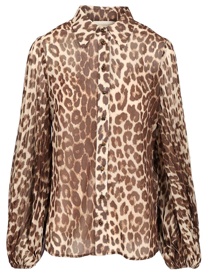 Sunray Collared Shirt Animalier Recycled Polyester