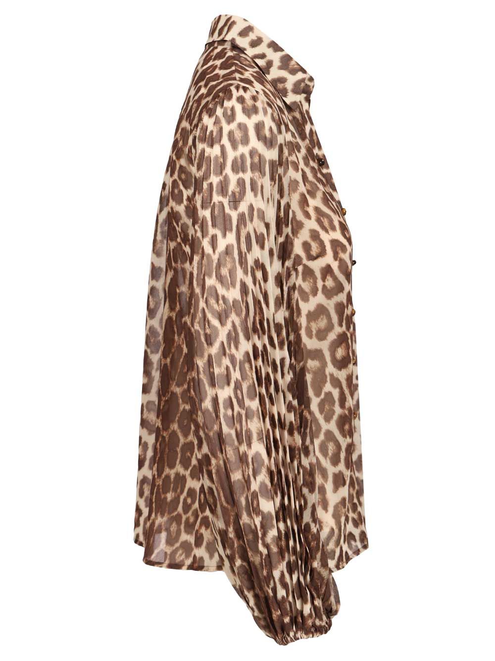 Sunray Collared Shirt Animalier Recycled Polyester