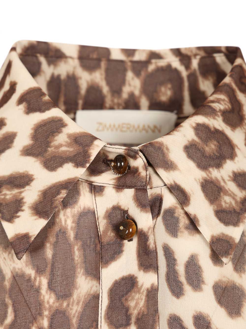Sunray Collared Shirt Animalier Recycled Polyester