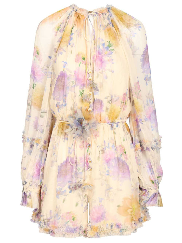 Luna Ruffle Playsuit Multicolor Viscose Dress