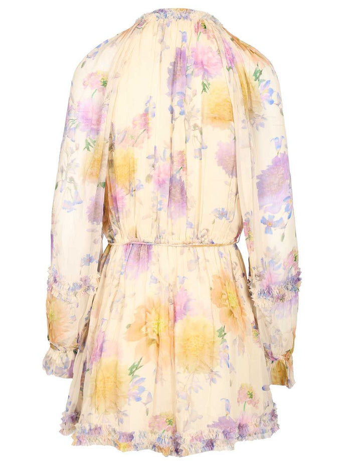 Luna Ruffle Playsuit Multicolor Viscose Dress