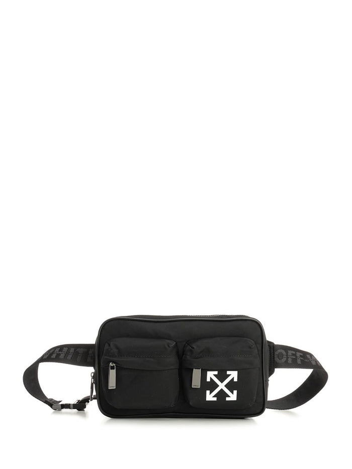 FULL ARROW BELT BAG BLACK - WHITE Polyamide