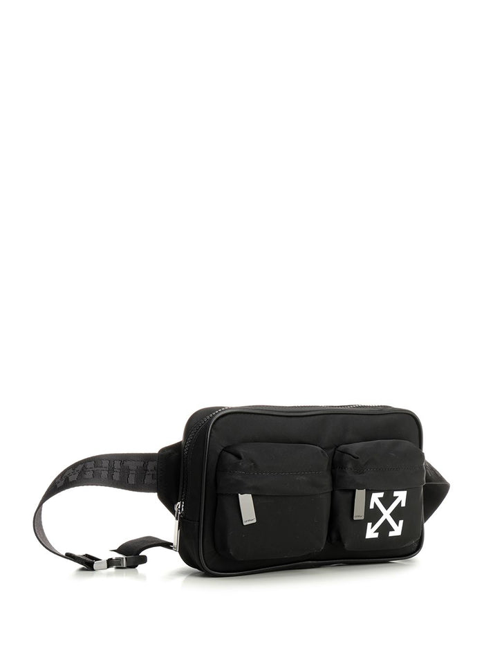 FULL ARROW BELT BAG BLACK - WHITE Polyamide