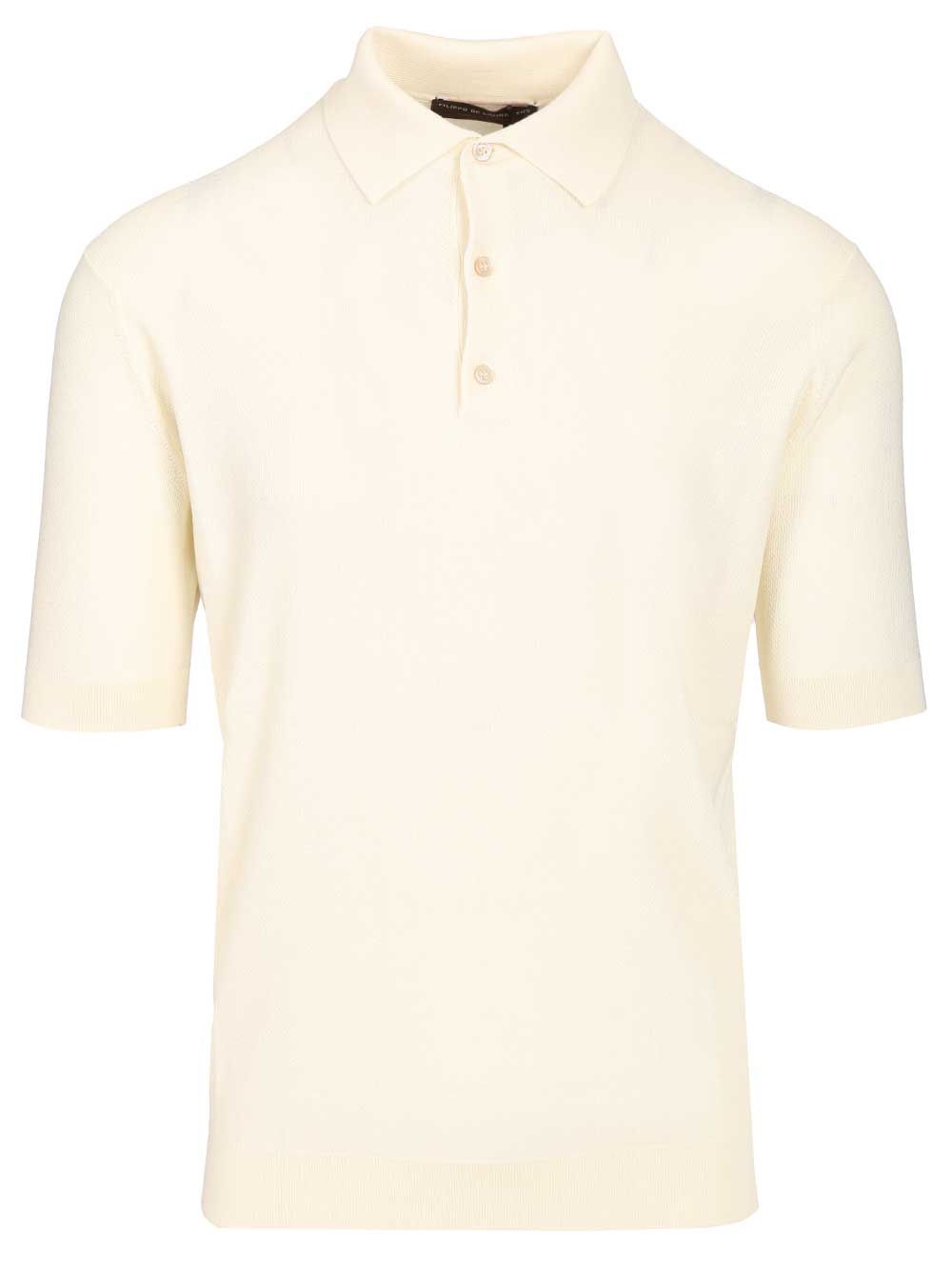 Pique Polo Shirt White