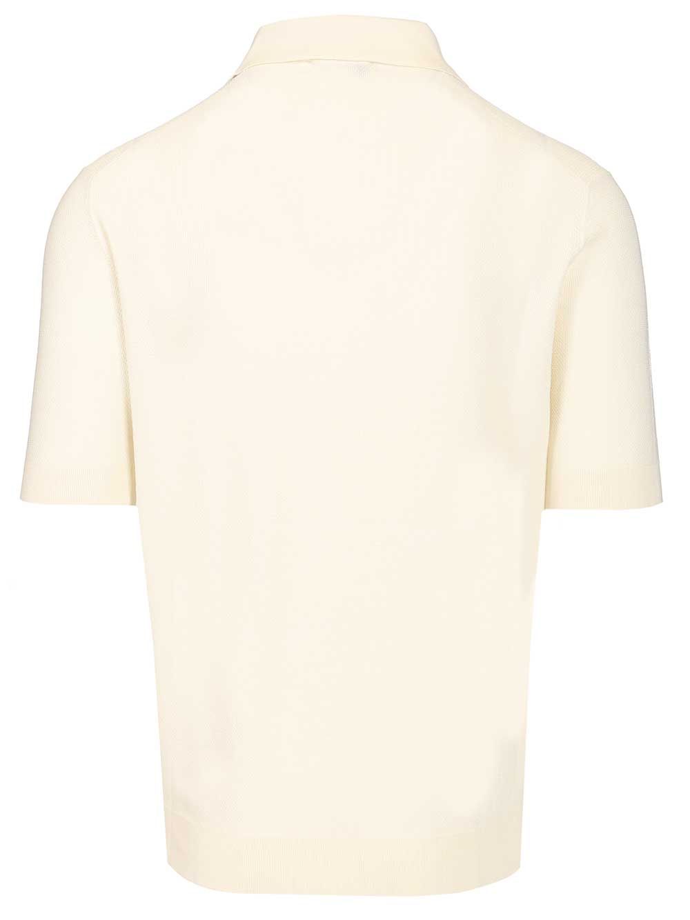 Pique Polo Shirt White