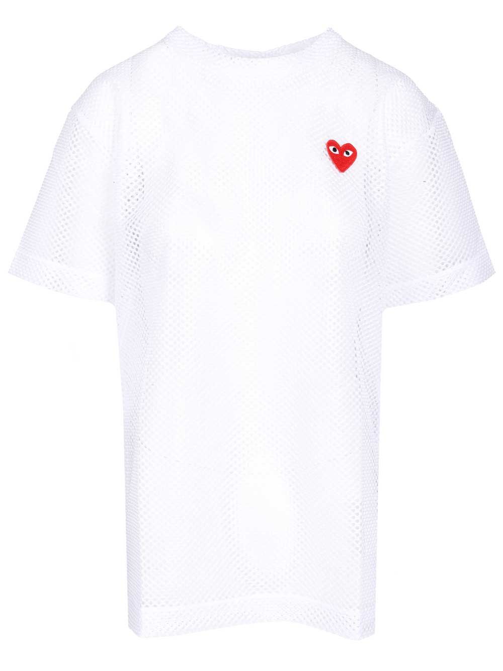 Mesh T-Shirt White Polyester
