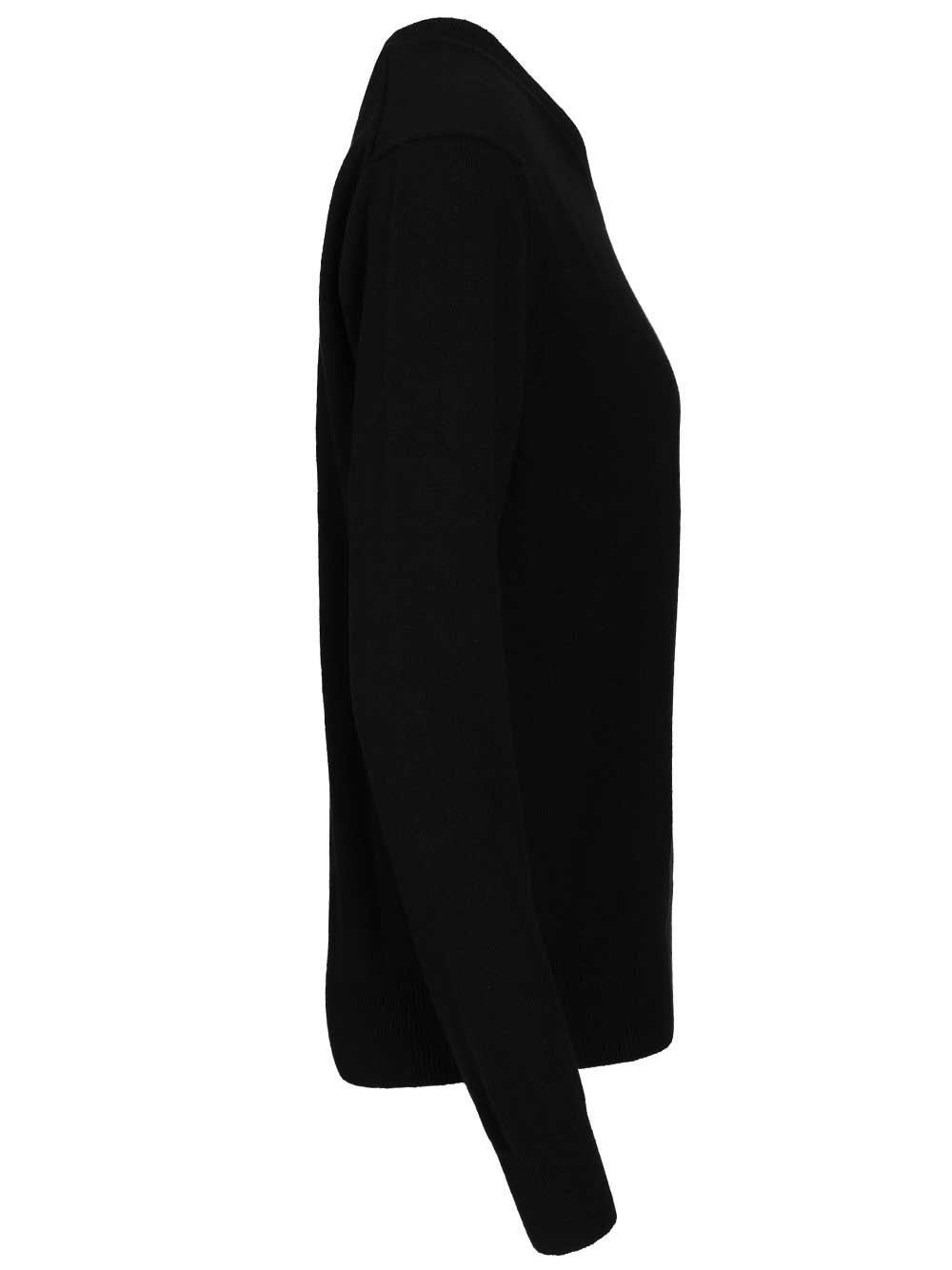 Crew Neck Wool Sweater Black Knitwear