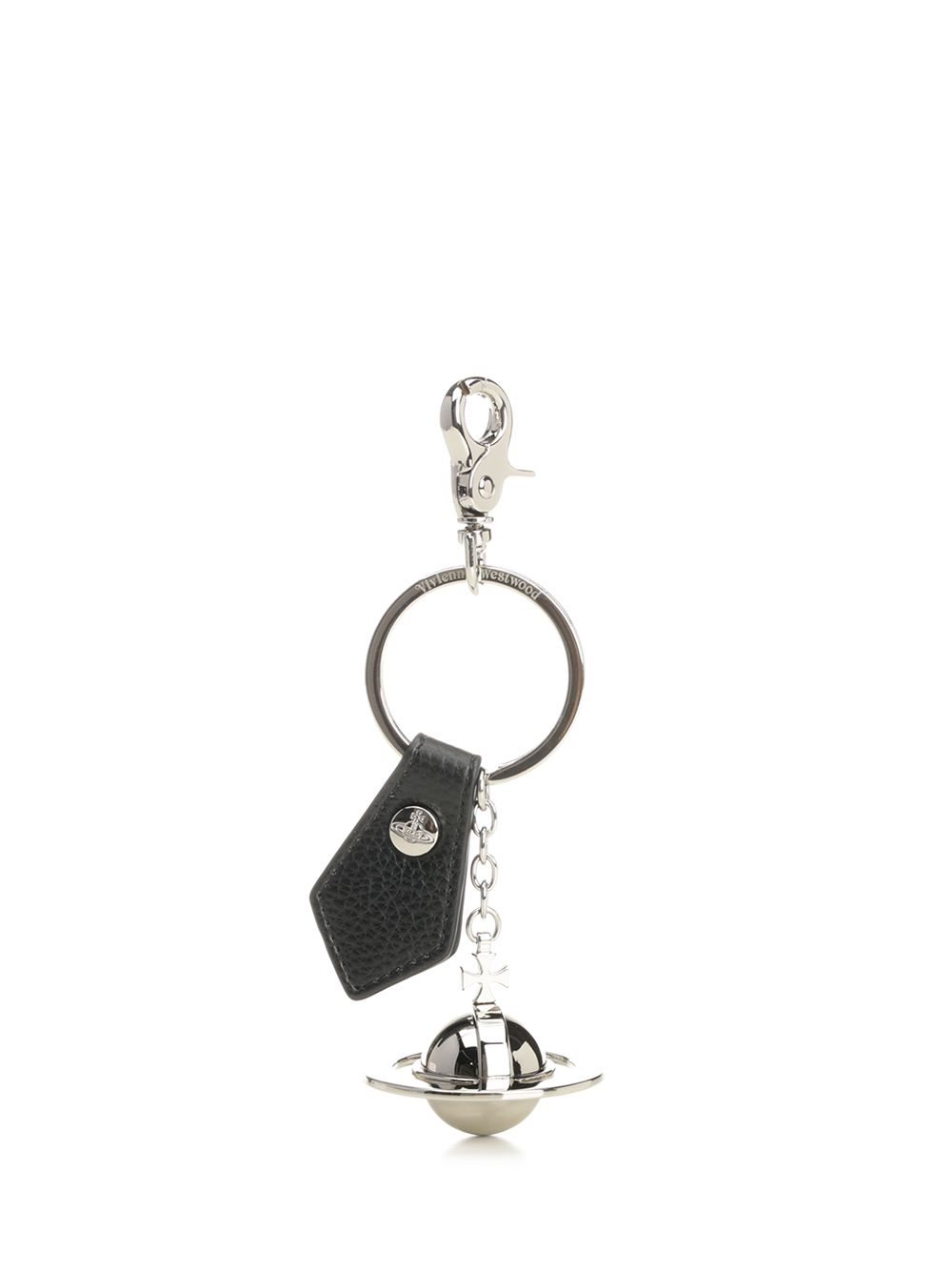3d Orb Silver Black Iron Keyrings