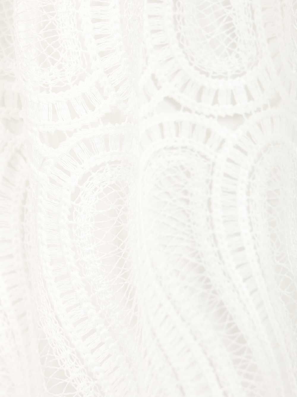 Sabi Wavy Macramé Skirt White