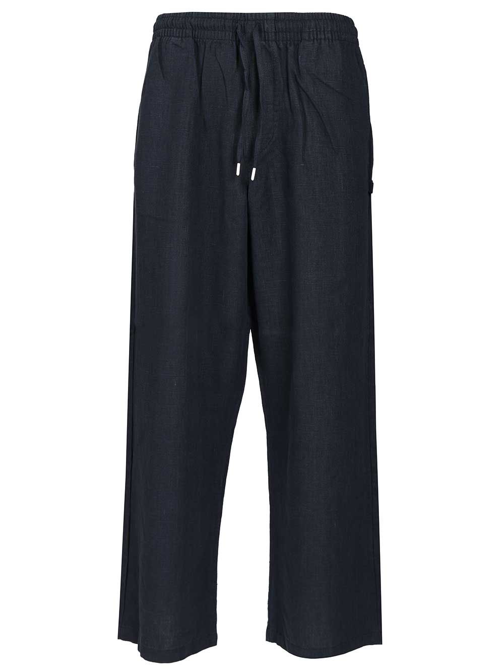 Linen Pants Blue Trousers