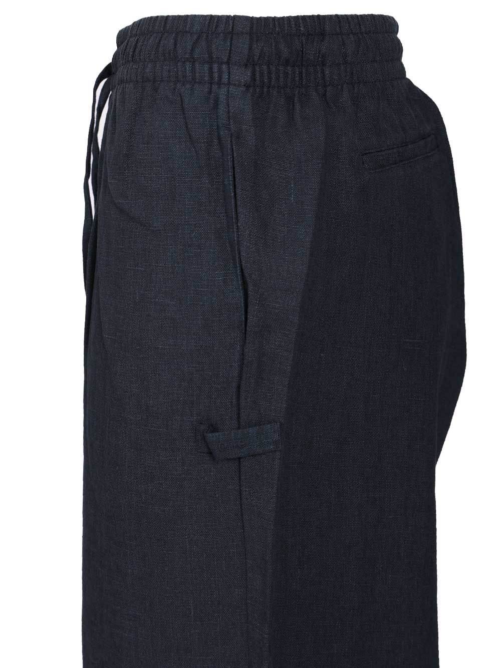 Linen Pants Blue Trousers
