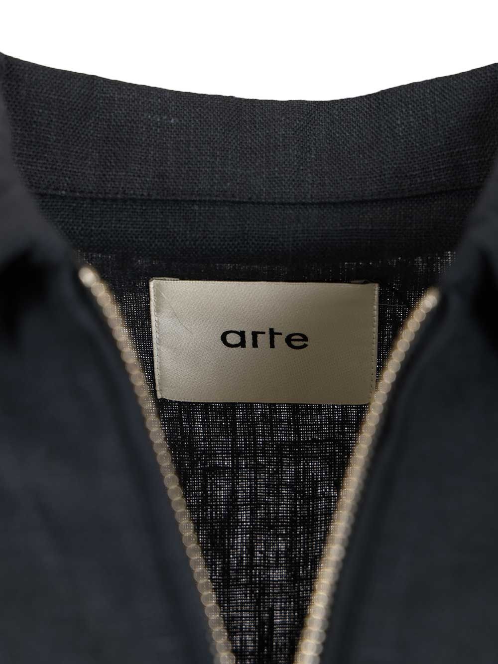 Linen Quarter Zip Pullover Blue Shirt