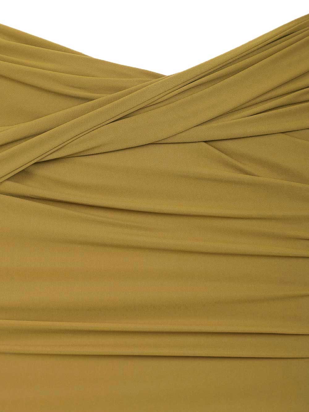 Tayla Draped Maxi Skirt Green Jersey Polyamide Elastan