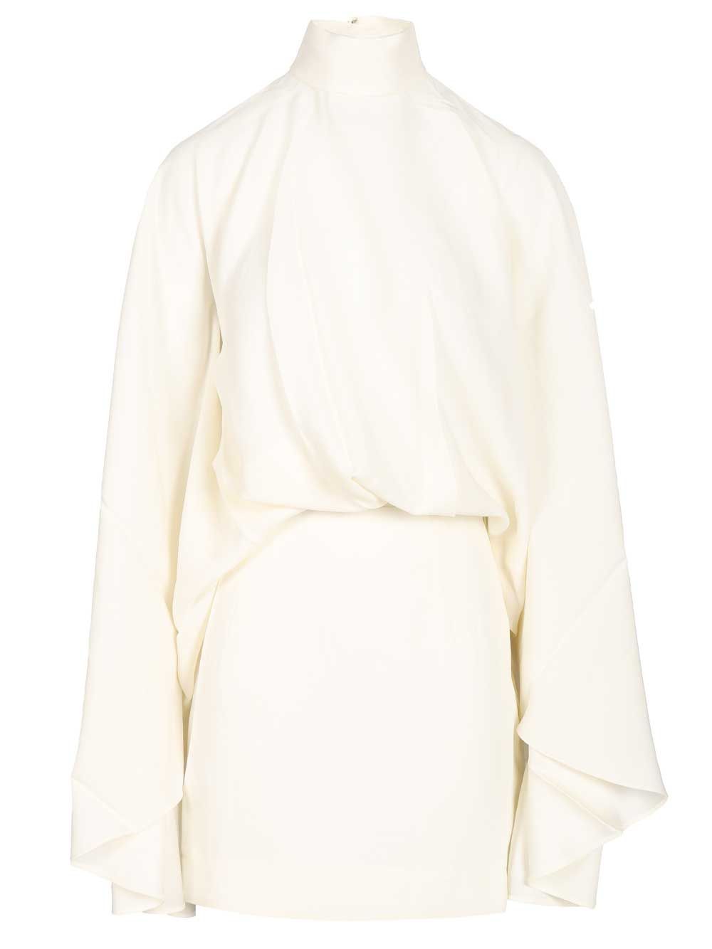 Bacall Mini Dress White Acetate Viscose