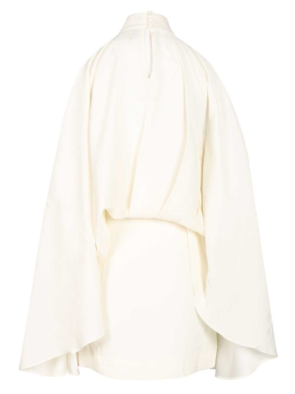 Bacall Mini Dress White Acetate Viscose