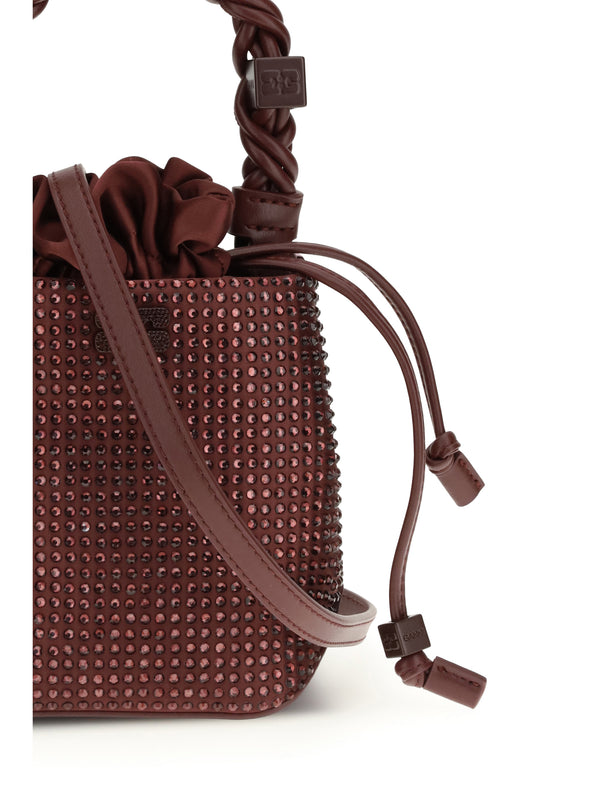 Mini Handbag Bou Buckle Burgundy Recycled Polyester Handbags