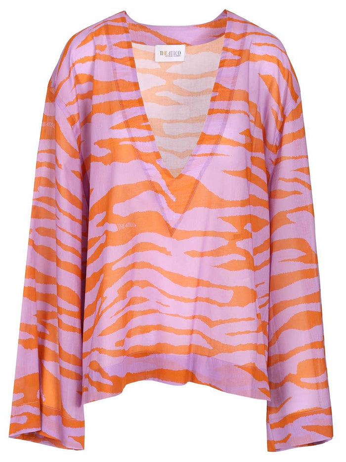 Animal Print Blouse Cotton