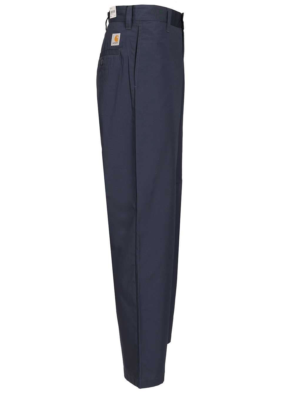Calder Trousers Blue Polyester