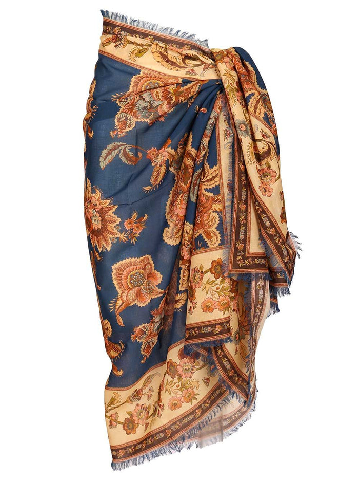 Printed Cotton Pareo Skirt