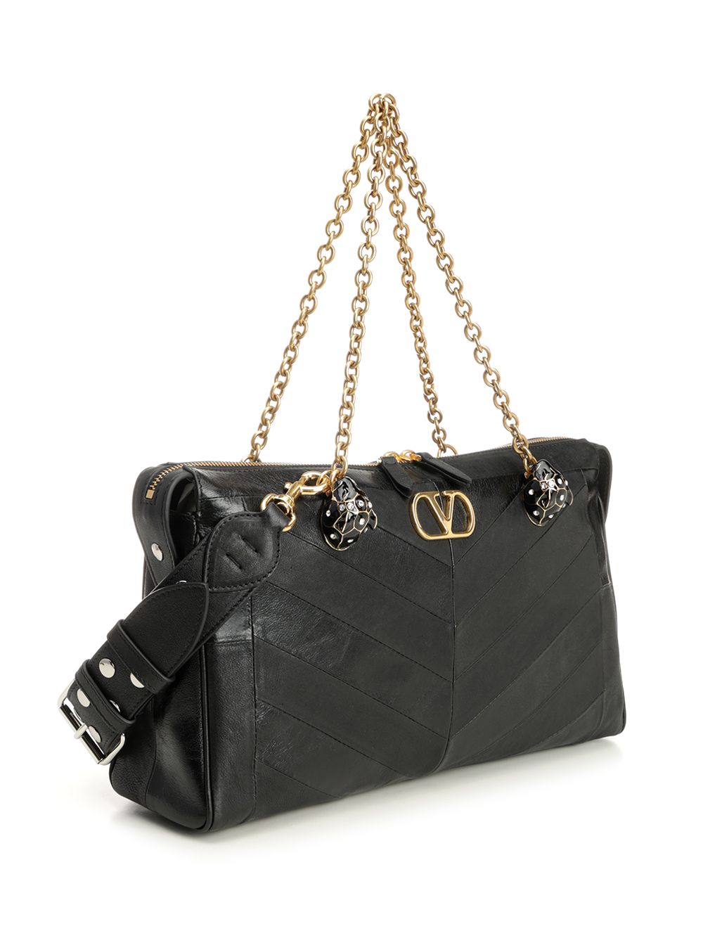 Medium Panthea Bag Black Outer: Lambskin Crossbody