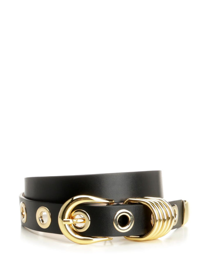 Rivet Belt Black Calf Leather