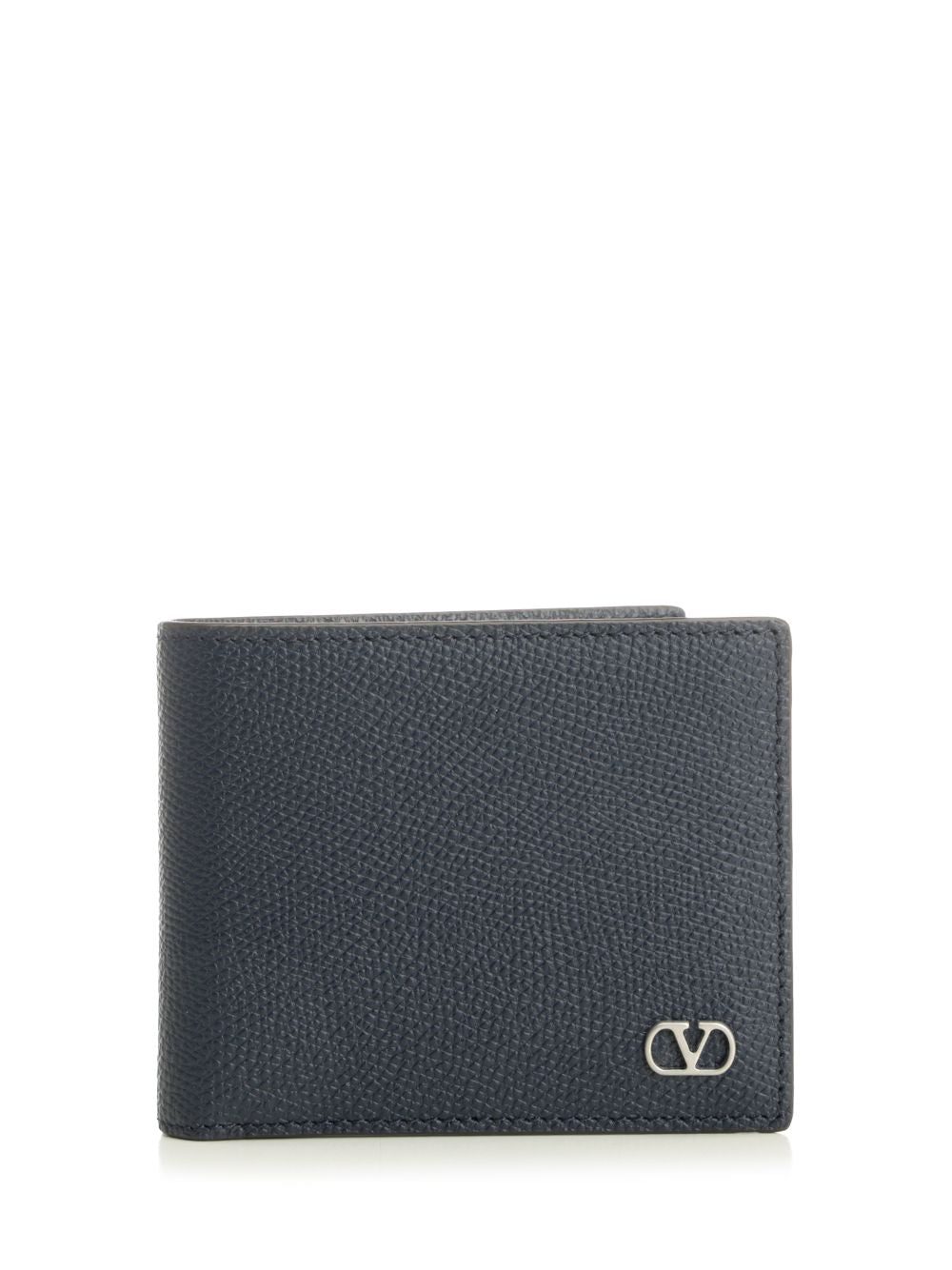 Bifold Wallet Blue Calf Skin